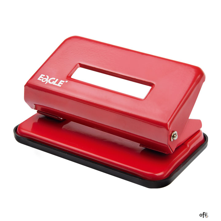 Dziurkacz 707A EAGLE czerwony, dziurkuje do 10 kartek, 110-1014