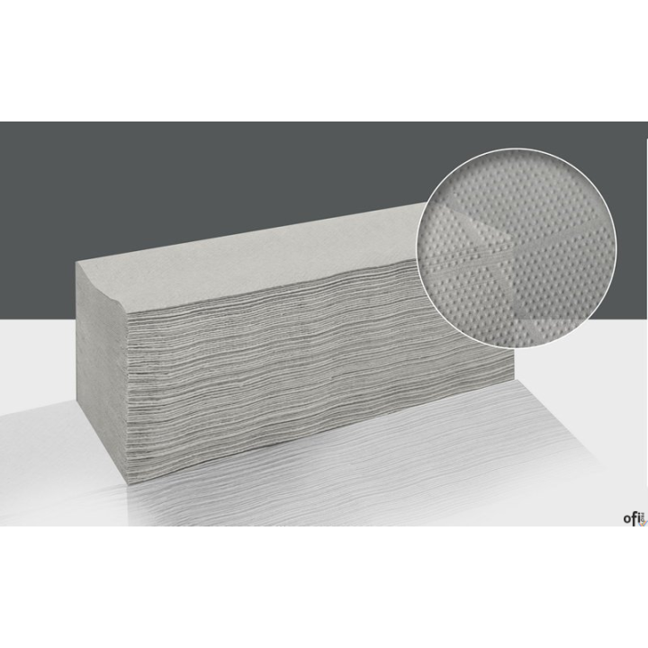 Ręczniki składane V ECONOMIC szare 4000 składek makulatura CLIVER (ZZ) 2226