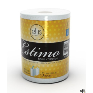 Ręcznik w roli ESTIMO PROFESSIONAL R50/2 50m 2warstwy celuloza 250 listków ELLIS 2998