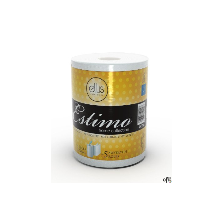 Ręcznik w roli ESTIMO PROFESSIONAL R50/2 50m 2warstwy celuloza 250 listków ELLIS 2998