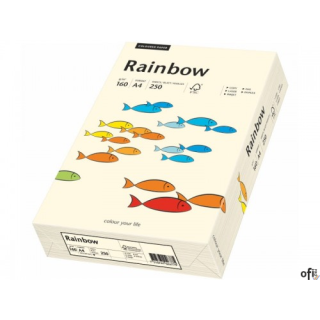 Papier xero kolorowy A4 160g kremowy R03 (250 arkuszy) RAINBOW 88042257