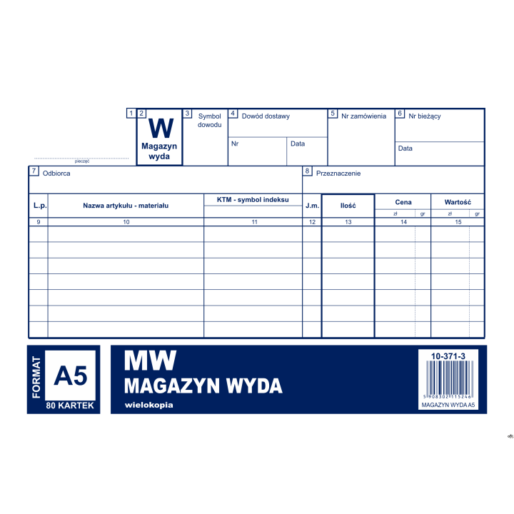 Magazyn wyda A5, 80 karetek wielokopia, 10-371-3 DOTTS