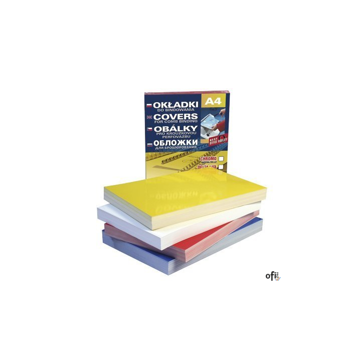 Karton CHROMOLUX biały A4 DOTTS 100 szt. okładki do bindowania