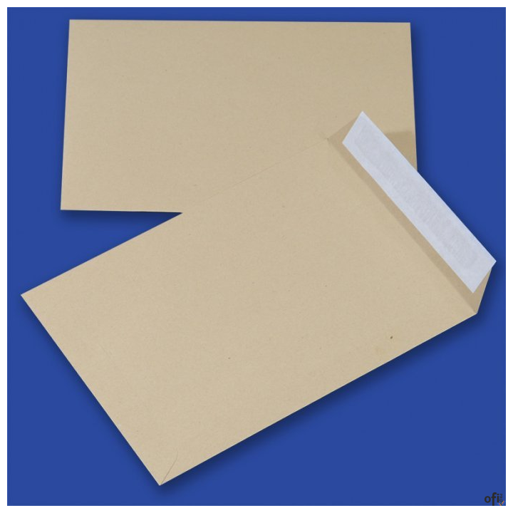 Koperty B5 HK brązowe 90g (500szt.) NC samoklejące z paskiem 31533020