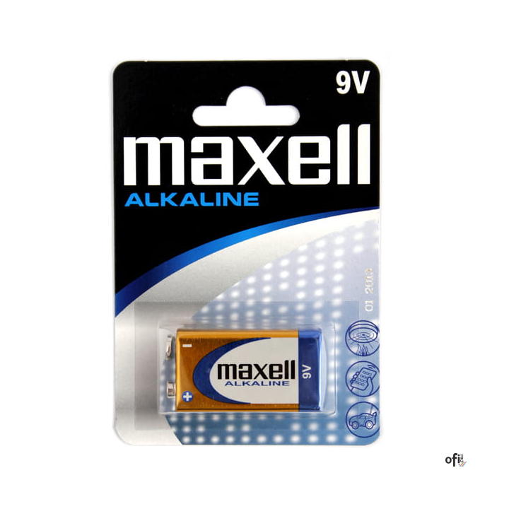 Bateria MAXELL 9V ALKALINE 6LR61