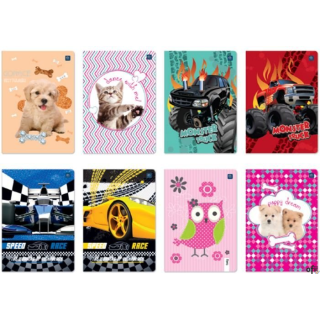 Zeszyt A4 60 kratka UV ONE COLOR INTERDRUK ZEA460...409