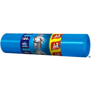 JAN NIEZBĘDNY Worki LD niebieskie 120l 25 szt. 04409