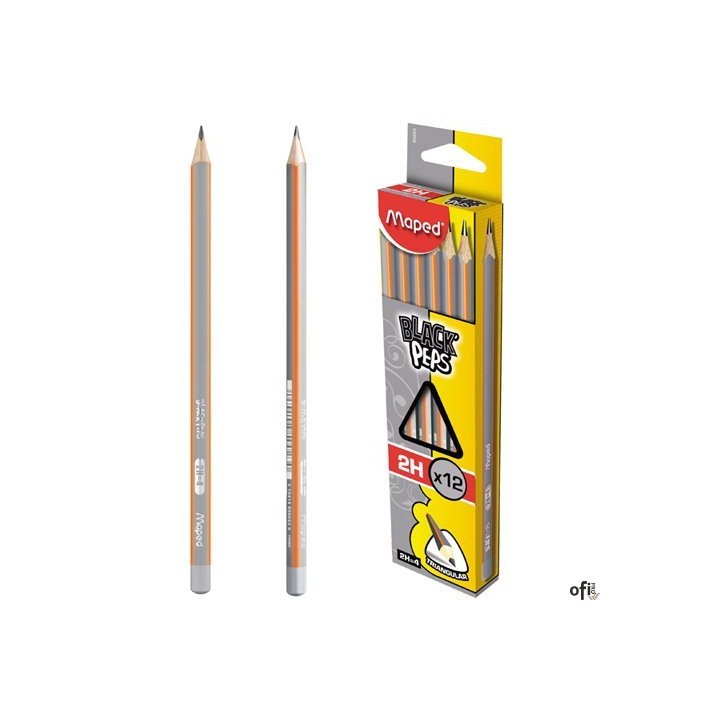 Ołówek drewniany Blackpeps 2H MAPED 850025+B50:B60