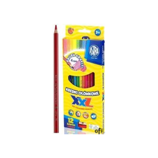 Kredki ołówkowe hexagonalne Astra 12 kolorów lid 4mm, 312120002