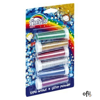Brokat sypki FIORELLO GR-B6B62 6 kolorów x 6g w fiolce 170-2237