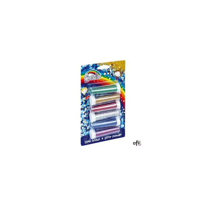 Brokat sypki FIORELLO GR-B6B62 6 kolorów x 6g w fiolce 170-2237
