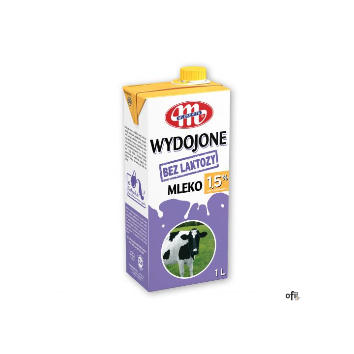 Mleko WYDOJONE UHT bez laktozy 1,5% 1l