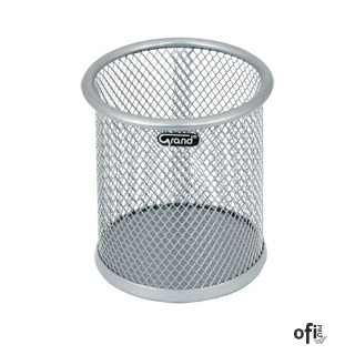 Pojemnik na długopisy srebrny metalowy siatka GRAND 120-1126