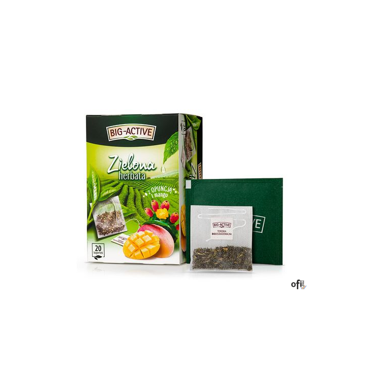 Herbata BIG-ACTIVE OPUNCJA-MANGO zielona 20 kopert/34g