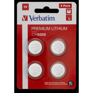 Baterie VERBATIM LITHIUM CR2032 3V BLISTER 4szt. 49533