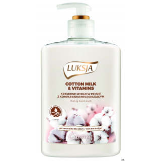 LUKSJA Mydło w płynie z dozownikiem 500 ml COTTON MILK&VITAM  8872
