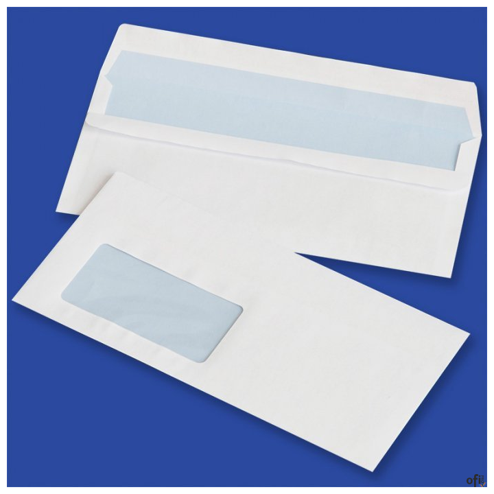 Koperty DL SK białe 75g okno lewe 45x90mm (1000szt.) NC samoklejące 11221300