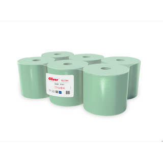 Ręcznik w roli  130/1 (6 rolek) 130m 1warstwa makulatura zielony CLIVER 5982