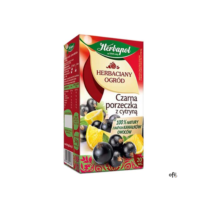 Herbata HERBAPOL HERBACIANY OGRÓD Czarna Porzeczka z Cytryną (20 saszetek)