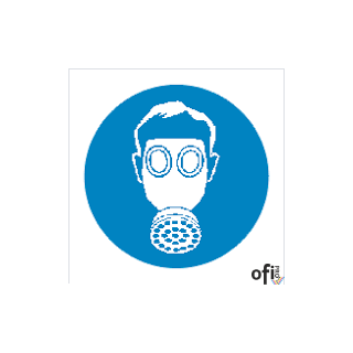 Tabliczka  Nakaz stosowania ochrony dróg oddechowych  ZZ-5n/1784ZN (X)