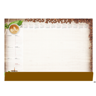 Terminarz - Planer A2 z listwą 2026 Kawa Michalczyk i Prokop T-1-A2-2 kalendarz biuwar