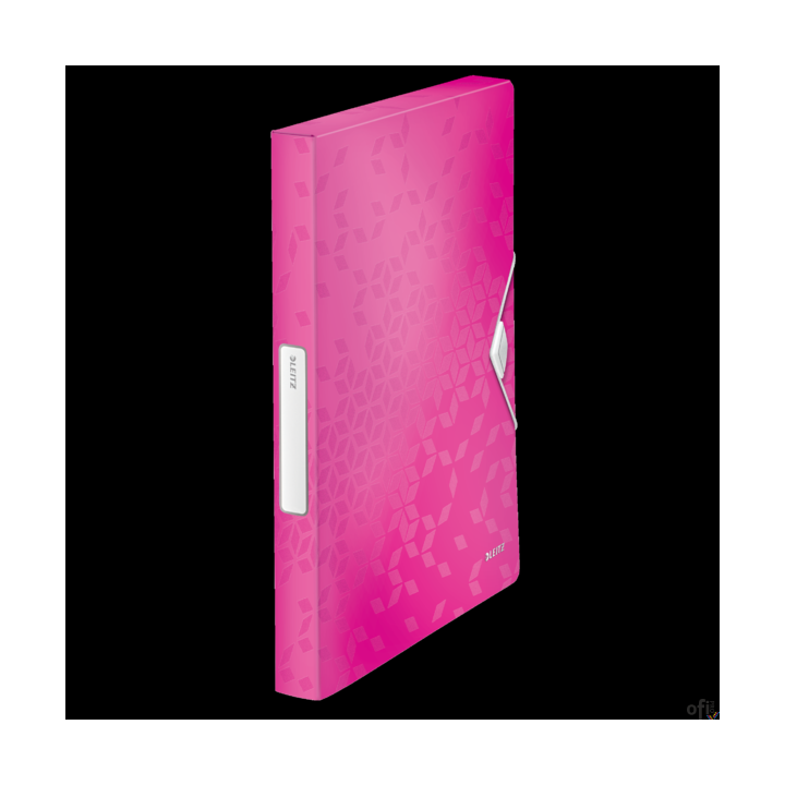 Teczka z gumką LEITZ WOW 30mm 250k A4 różowa 46290023