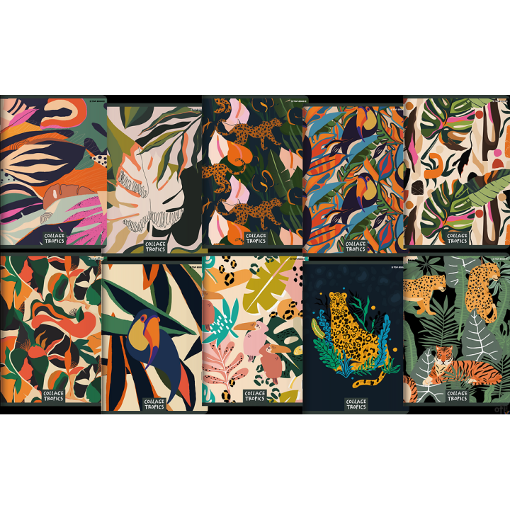 Zeszyt_TOP 2000 COLLAGE TROPICS A5 60k 70g mix linia z marginesem 400157928