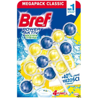 BREF Zawieszka WC POWER AKTIV 3x50g Lemon 53371