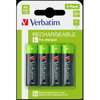Akumulatory VERBATIM HR6 AA 2500 mAh BLISTER 4szt. 49517