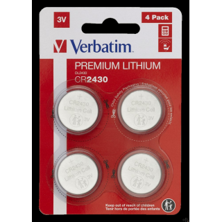 Baterie VERBATIM LITHIUM CR2430 3V BLISTER 4szt. 49534