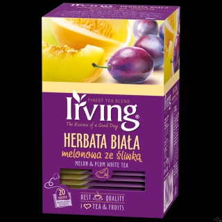 Herbata IRVING melon ze śliwką 20t biała