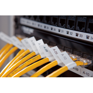 Taśma nylonowa RHINO elastyczna - biała 12 mm (do opisu kabli i przewodów) 18488 DYMO