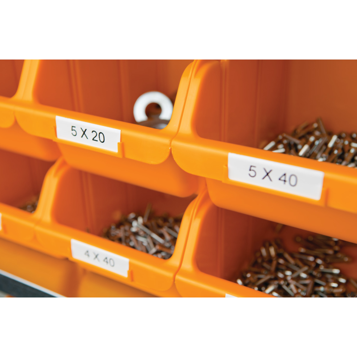 Taśma winylowa RHINO 12mm czarna na białym 18444/S0718600 DYMO