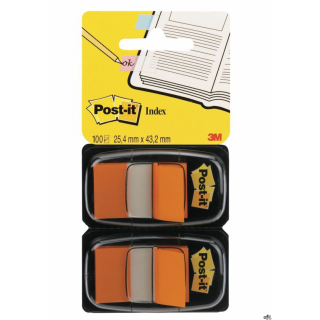 Zakładki indeksujące POST-IT_ (680-O2EU), PP, 25,4x43,2mm, 2x50 kart., pomarańczowy