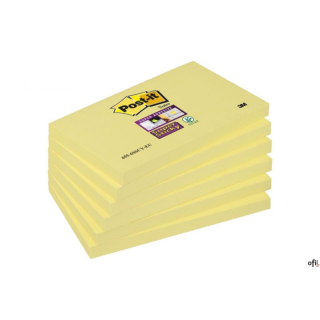 Bloczek samoprzylepny POST-IT_ Super Sticky (655-6SSCY-EU), 127x76mm, 6x90 kart., żółty (X)