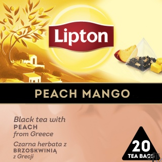 Herbata LIPTON PIRAMID PEACH Mango Brzoskwinia 20t czarna