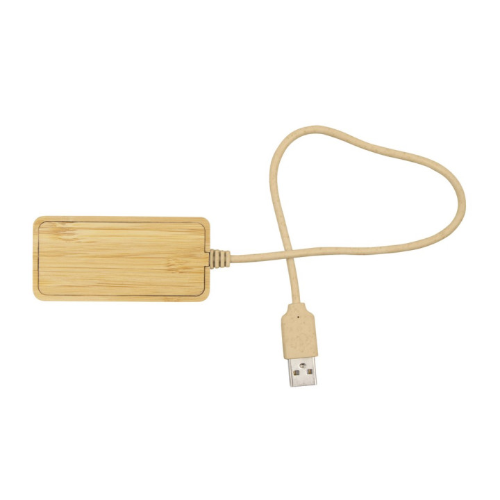 Bambusowy hub USB i USB-C B'RIGHT | Kenzie