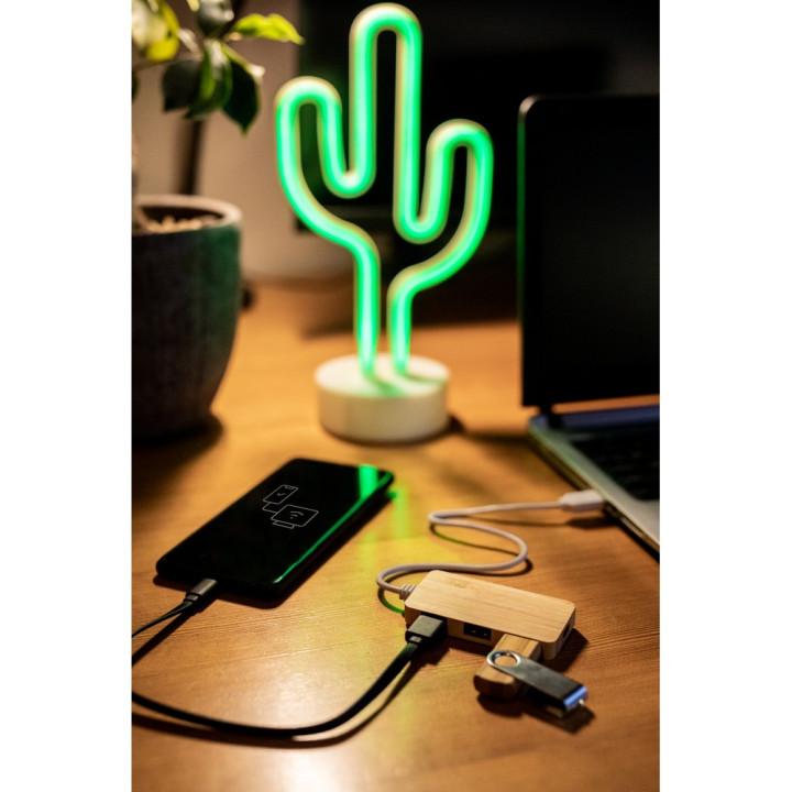 Bambusowy hub USB i USB-C B'RIGHT | Kenzie