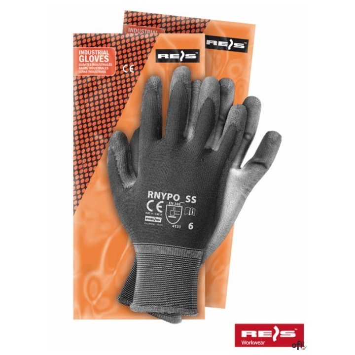 Rękawice powlekane stalowo-szare Rozmiar 9 RNYPO