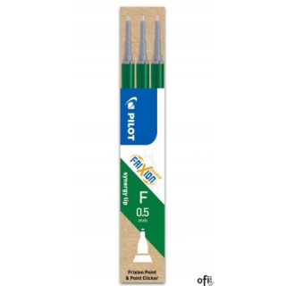 Wkład FRIXION POINT 0.5 zielony PIRBLS-FRP5-G-S3 PILOT opakowanie 3szt.