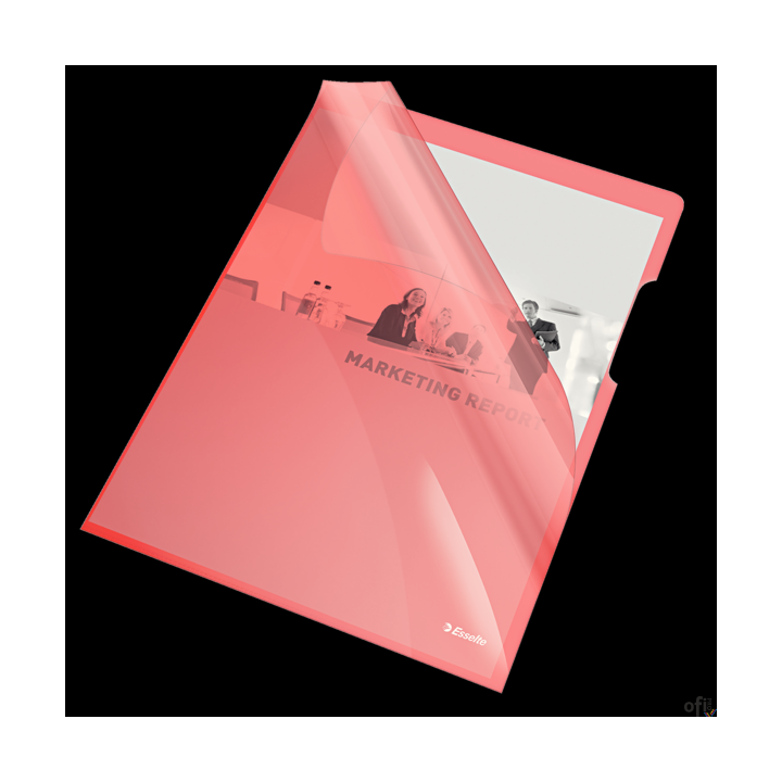 Ofertówki krystaliczne A4 150mic czerwone (25szt) ESSELTE 55433