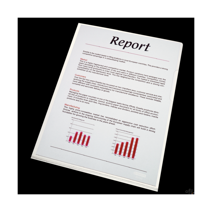 Ofertówki krystaliczne, sztywne A4, 150 mic, Esselte, przezroczysty, 100 szt., 55270