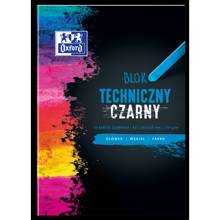 Blok techniczny OXFORD A3 10k 210G czarny 400093235
