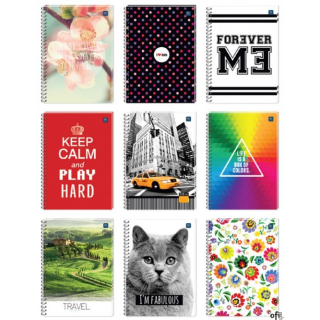 Kołonotatnik A5 100k kratka miękka oprawa INTERDRUK