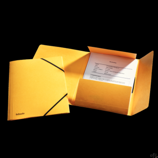 Teczka kartonowa z gumkami ESSELTE żółty 26591