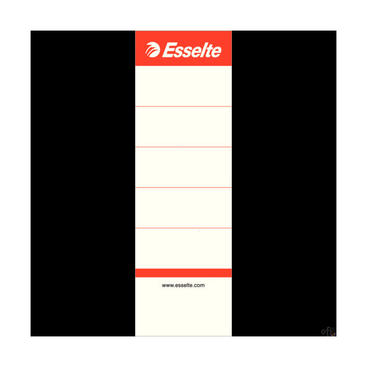Etykiety grzbietowe do segregatorów 75mm białe 10szt ESSELTE 810801