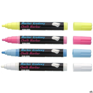 Marker kredowy, końcówka okrągła 4,5mm, 8g tuszu biały TO-292 Toma