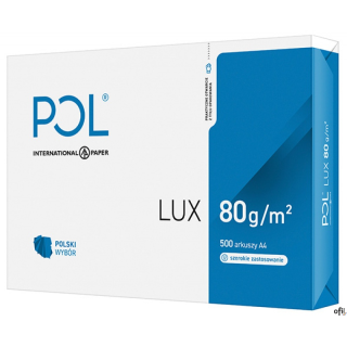 Papier xero A4 POLLUX 80g klasa białości B 161 karton 5 ryz