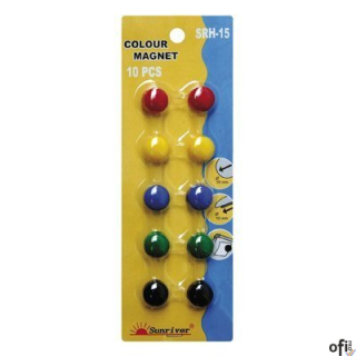 Magnesy ARGO kolorowe WF-15 opakowanie 10sztuk SRH-15