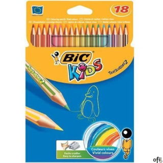Kredki ołówkowe BIC Kids Tropicolors 18kol., 9375172